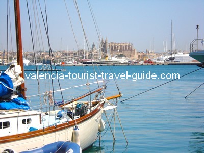 View of Palma Mallorca from the marina