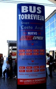 alicante airport bus stop 