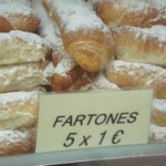 fartones in a patisserie in Valencia